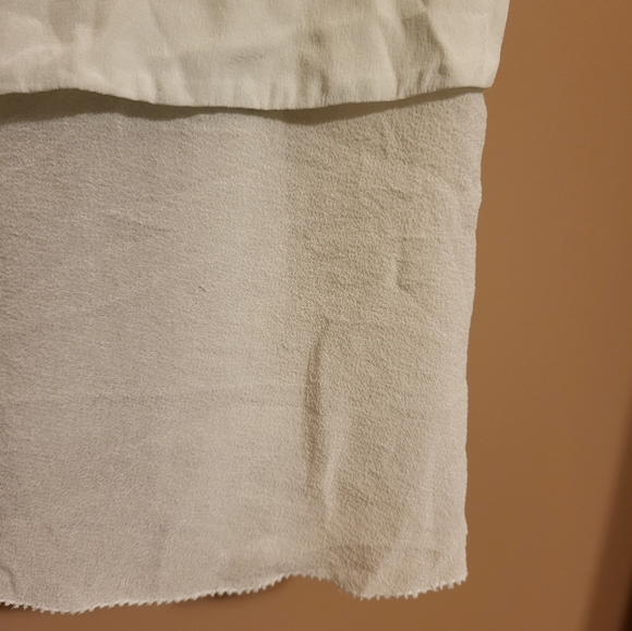 Wilfred. 100% Silk Tiered Racerback Tank. Pale aqua. Medium - Picture 5 of 5